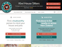 Tablet Screenshot of kiwihousesitters.co.nz